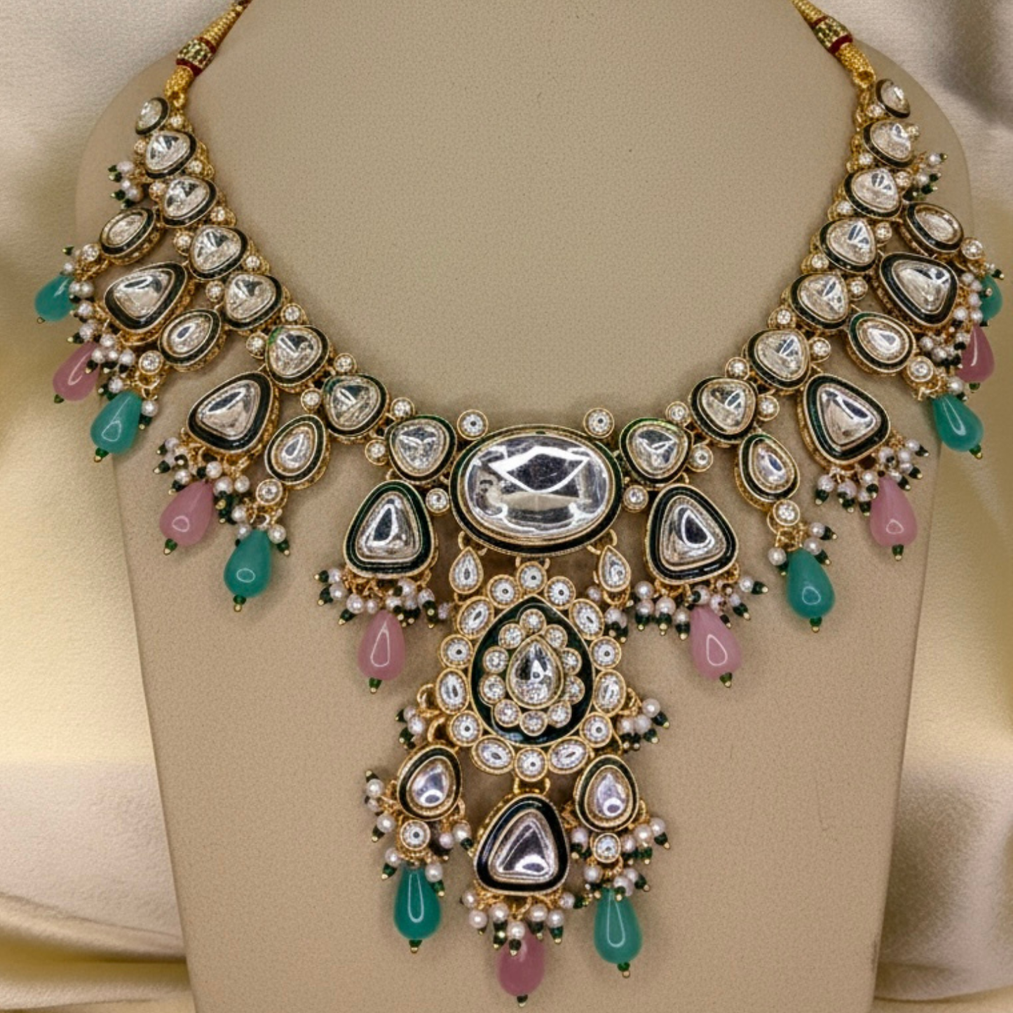 The Pastel Flora Kundan Necklace