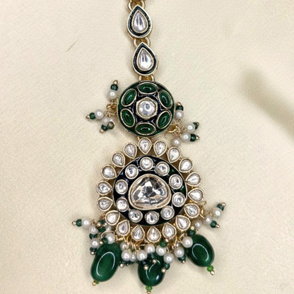 Polki Medallion Necklace Set