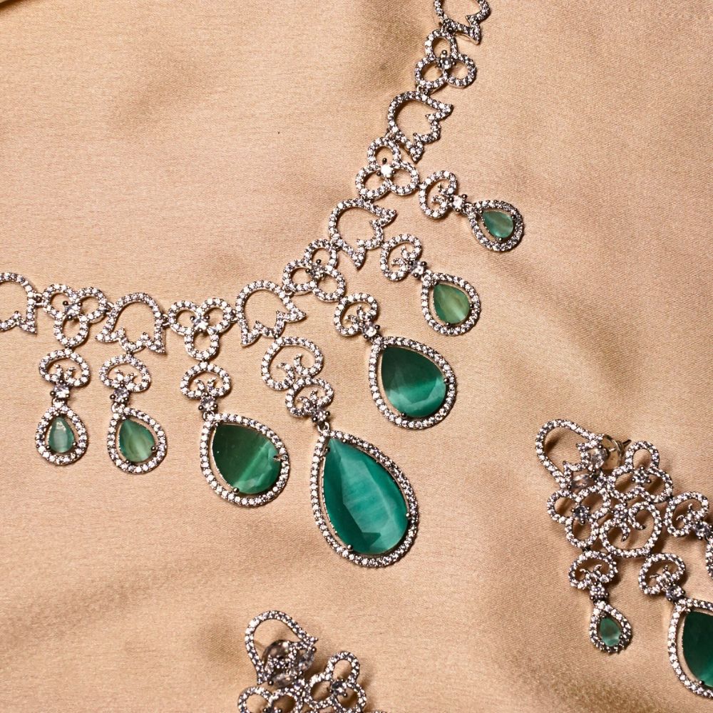 Handcrafted Brass Artificial Beads Necklace & Earrings