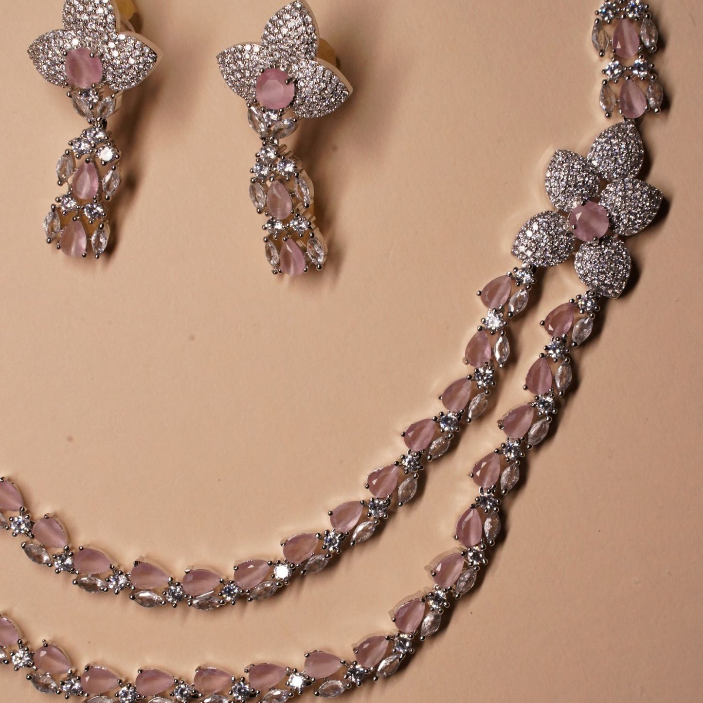 Pink Floral Double Layer Set